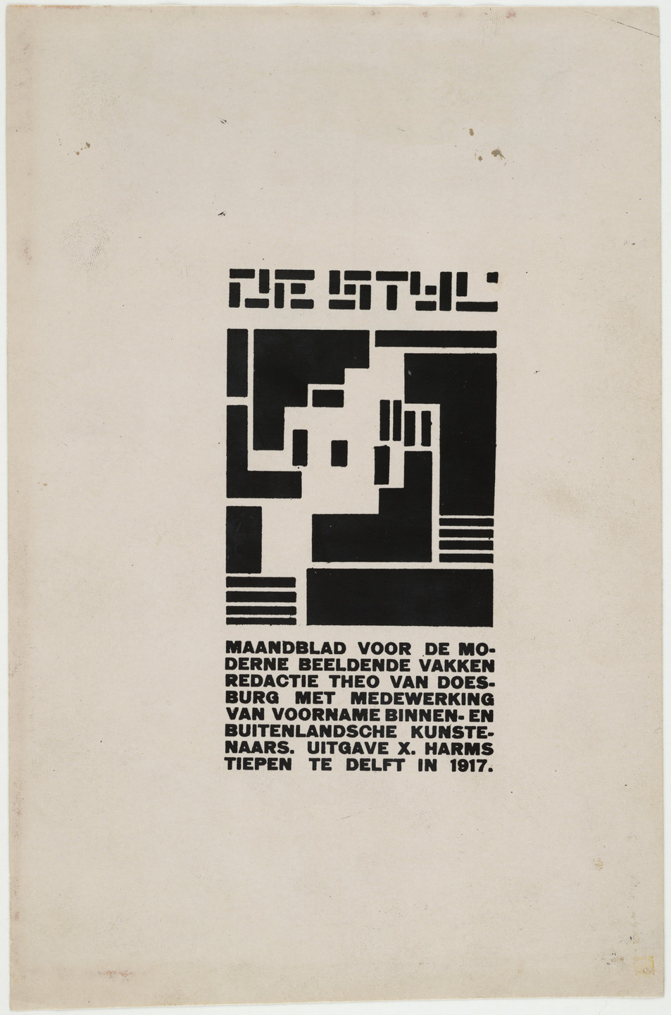 Vilmos Huszár. De Stijl. 1917