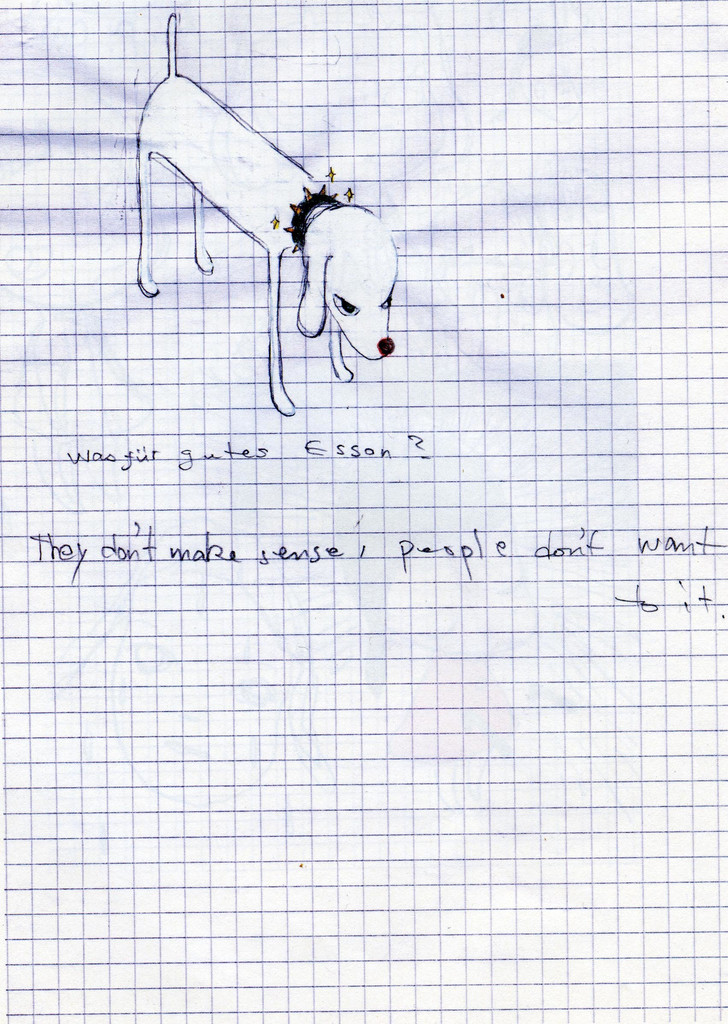 Untitled (White Dog/"They don't make sense...") from the series Time of My Life