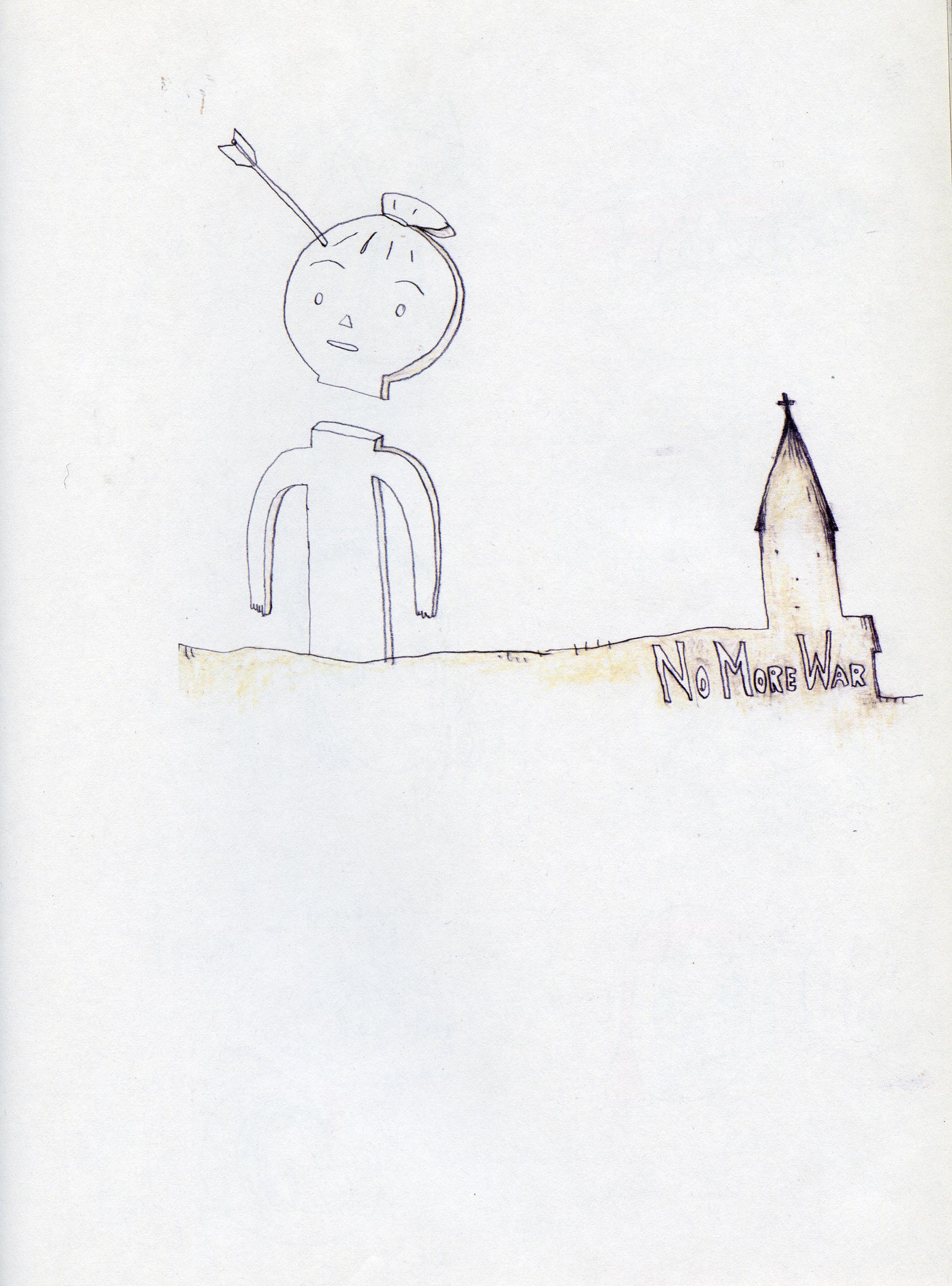 Yoshitomo Nara. Untitled ("No More War" Gumby decapitated) from the series Time of My Life