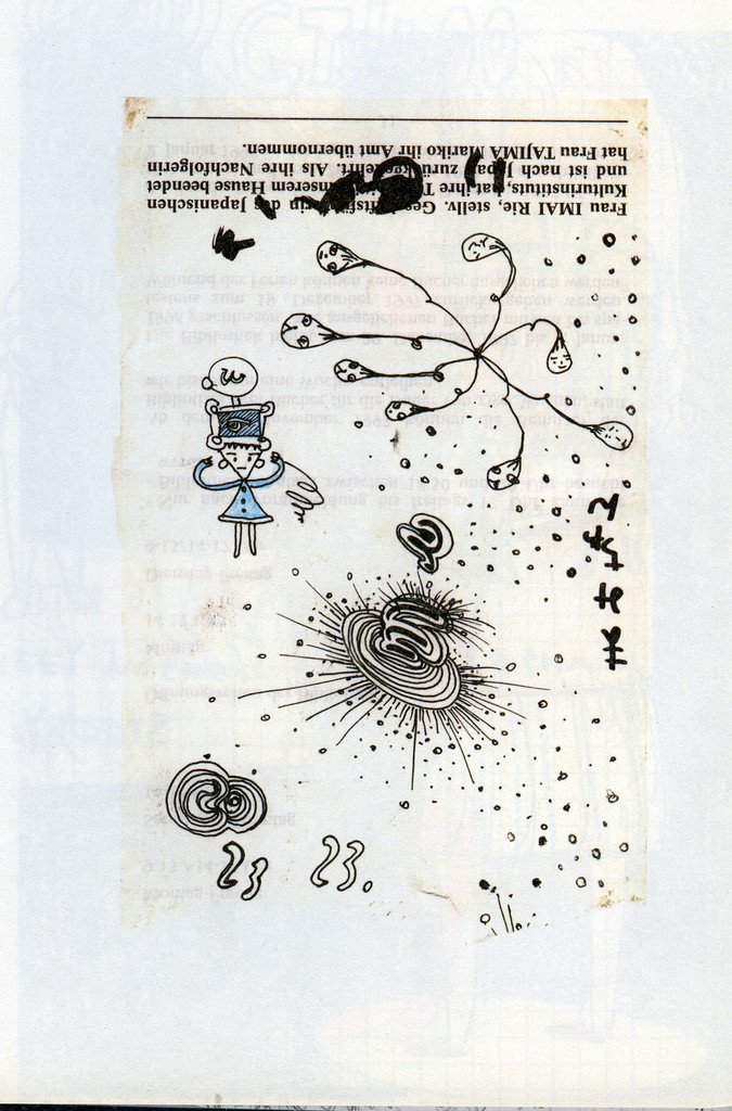Untitled (Ink abstract with multiheads) from the series Time of My Life
