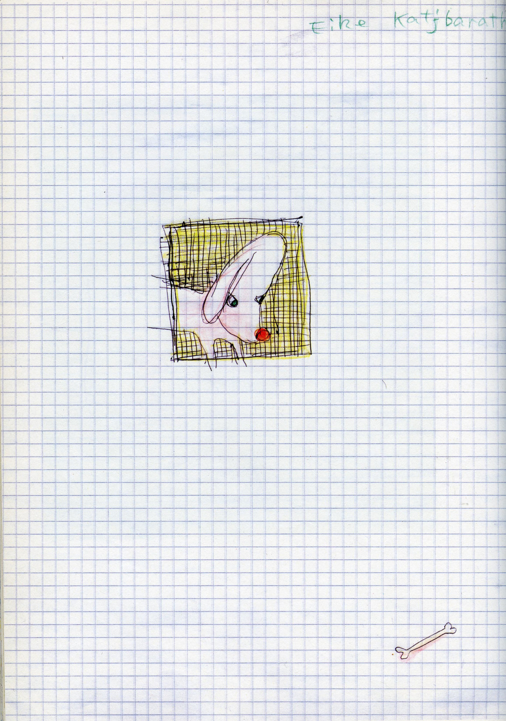 Yoshitomo Nara. Untitled (Dog and bone) from the series Time of My Life. 1992–2000