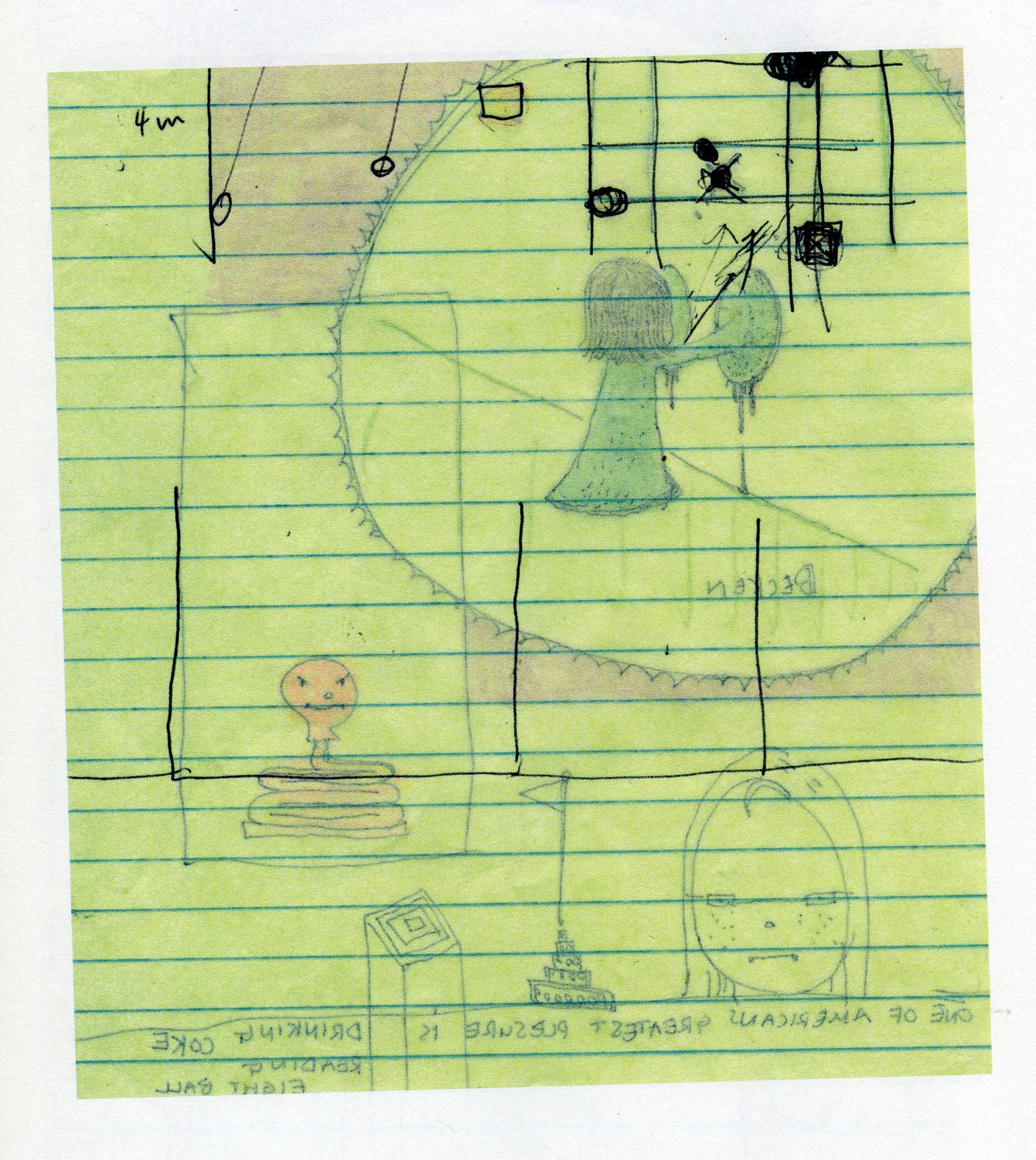 Yoshitomo Nara. Untitled ("One of Americans Greatest Plesure Is Drinking Coke") from the series Time of My Life. 1992–2000