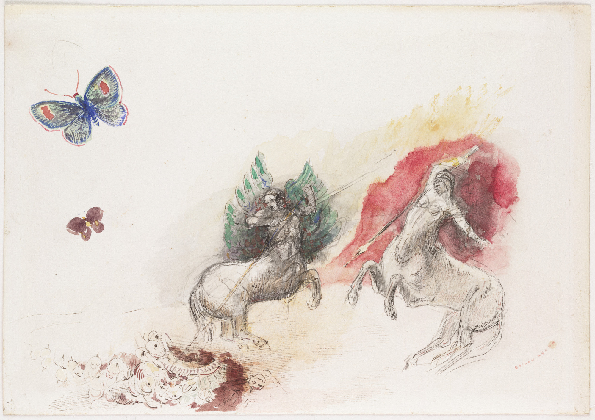 Odilon Redon. Fight of the Centaurs