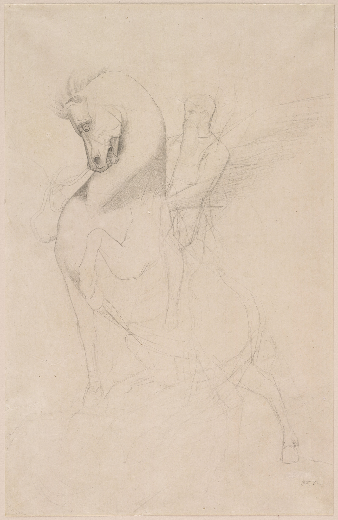 Odilon Redon. Winged Horseman