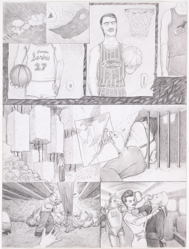 Jim Shaw. Dream Drawing (I was seeing an old atomic bomb test...). 1995