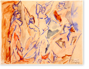 Pablo Picasso. Study for Les Demoiselles d'Avignon. 1907. 
