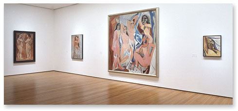 Photo of Les Demoiselles d’Avignon in the Painting and Sculpture gallery of the new Museum
