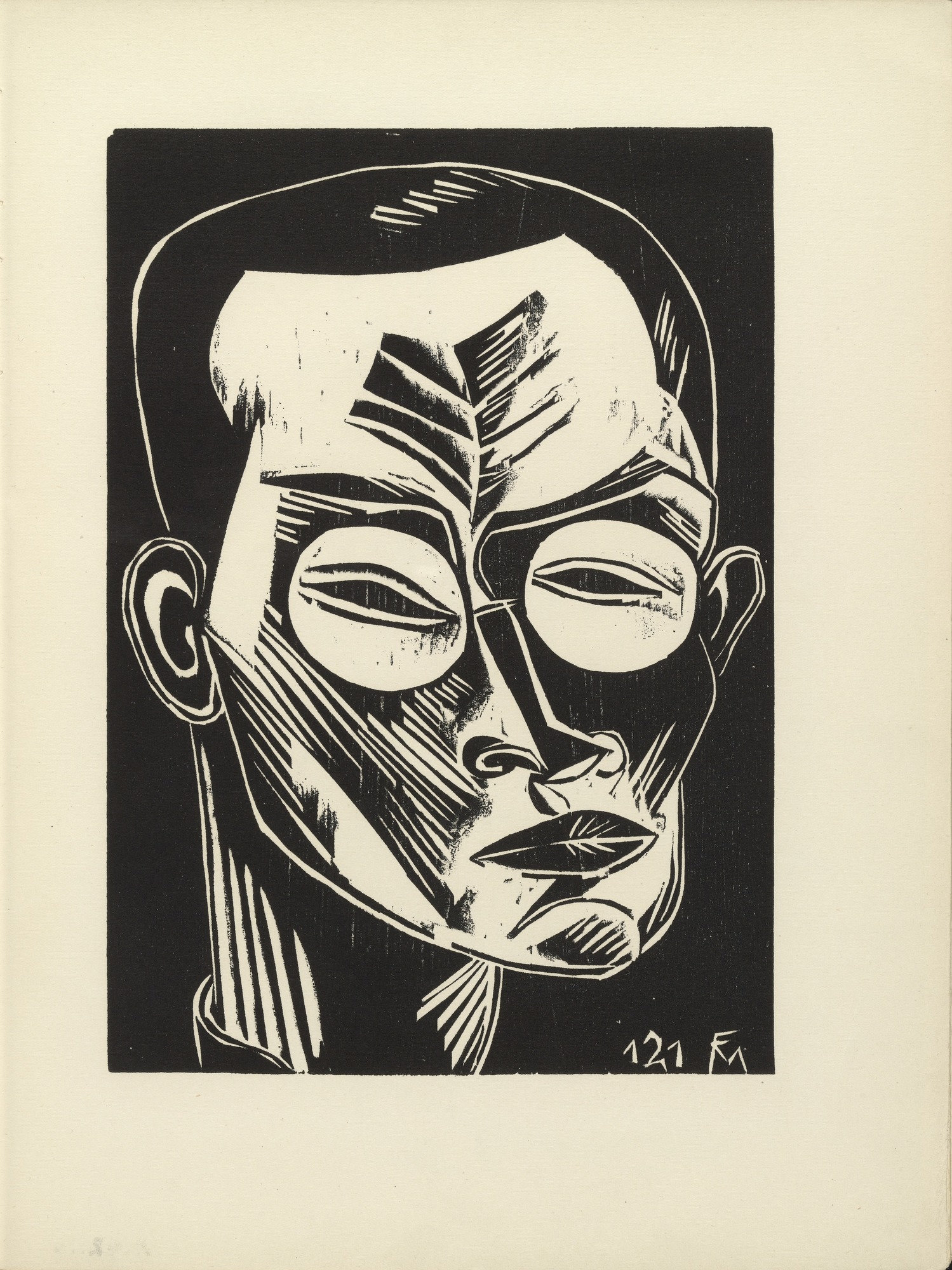 Sømil forbruger sommer MoMA | The Collection | Conrad Felixmüller. Self-Portrait (Selbstbildnis)  (plate 24) from the illustrated book Deutsche Graphiker der Gegenwart ( German Printmakers of Our Time). 1920 (print executed 1919)