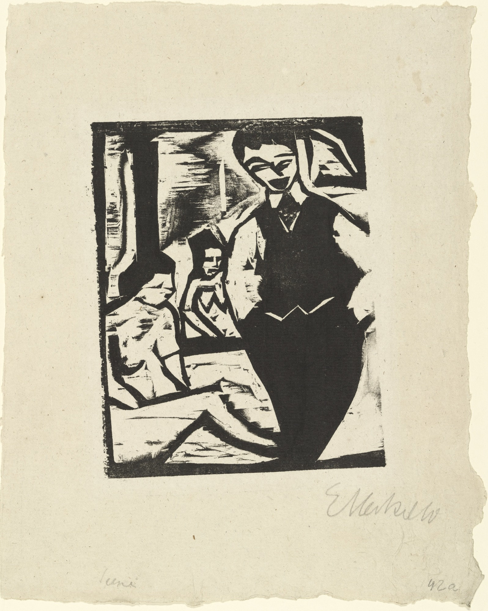 Moma The Collection Erich Heckel In The Studio Im Atelier 1909 Dated 1910