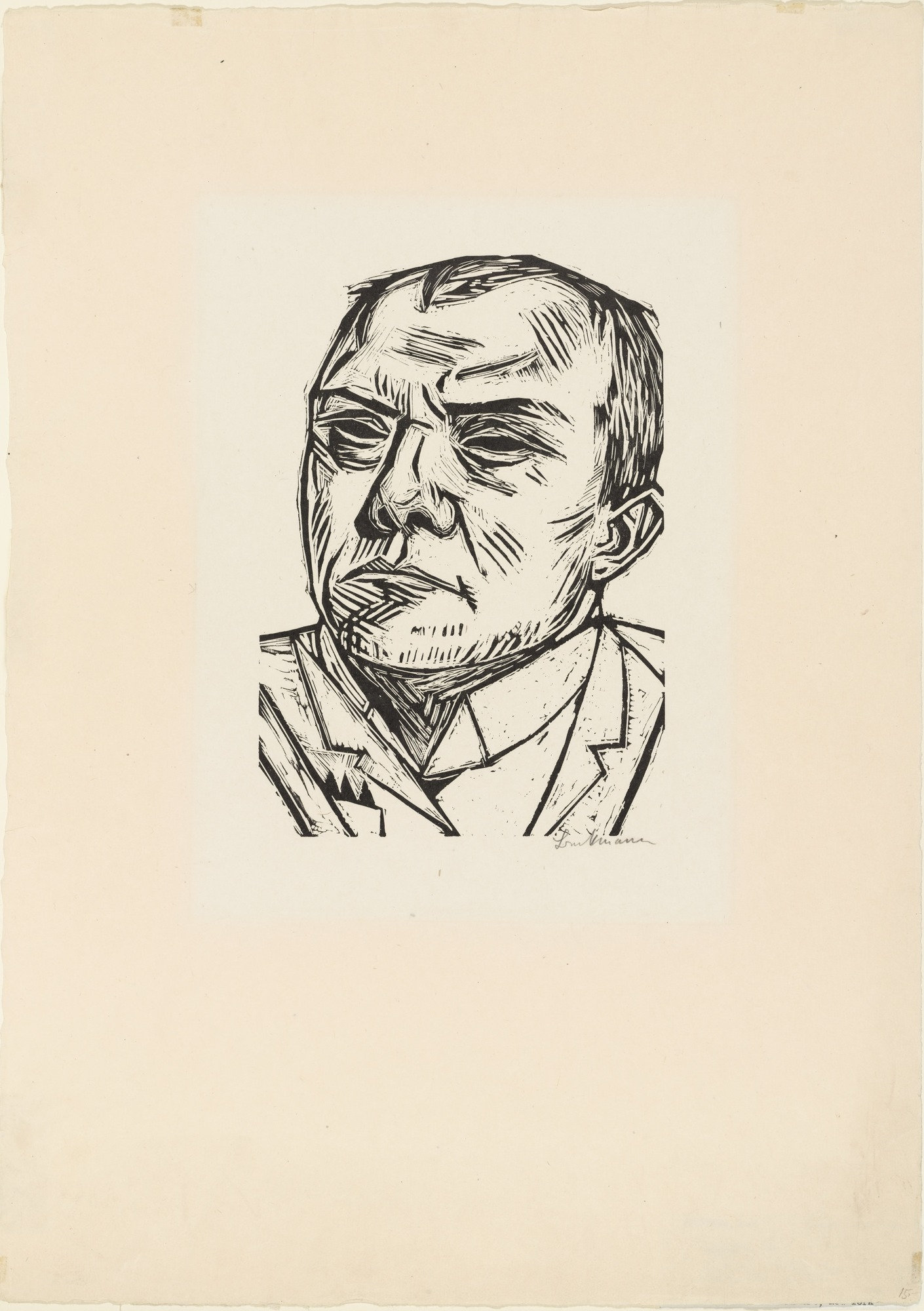| The | Max Beckmann. Self-Portrait (Selbstbildnis). (1922)