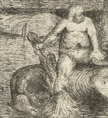 Ernst Barlach. Broomleg Astride the Dead Steed Hearthorn (Besenbein auf dem toten Rosse Herzhorn) from The Dead Day (Der tote Tag). (1910-11, published 1912)