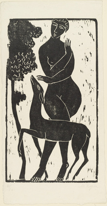 Moissey Kogan. Woman and Doe (Frau mit Reh). (1926)