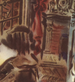 George Grosz. Hall Bedroom (plate facing page 89) from The Voice of the City and Other StoriesThe Voice of the City and Other Stories. 1935 (drawings executed 1933/34)