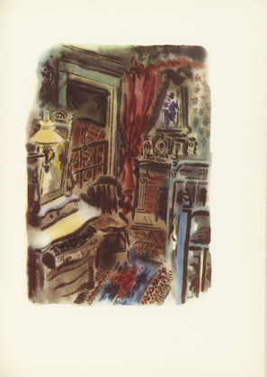 George Grosz. Hall Bedroom (plate facing page 89) from The Voice of the City and Other StoriesThe Voice of the City and Other Stories. 1935 (drawings executed 1933/34)