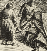 Ernst Barlach. Burdened with Undeserved Guilt (Mit fremder Schuld beladen) from The Dead Day (Der tote Tag). (1910-11, published 1912)