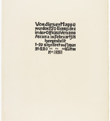 Walter Helbig. Colophon (Kolophon) from 16 Woodcuts (16 Holzschnitte). (1926)