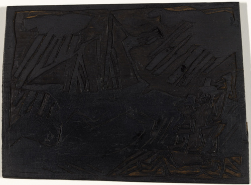 Lyonel Feininger. Woodblock forThe Yacht Race (Wettsegeln). 1918