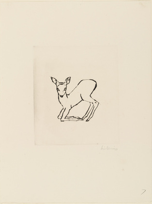 Renée Sintenis. Kneeling Fawn (Kniendes Reh). (c. 1915)