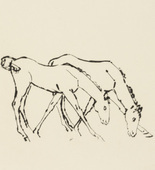 Renée Sintenis. Two Colts Grazing (Zwei Fohlen, grasend). (c. 1919)