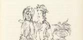 Oskar Kokoschka. Ann Eliza Talking with her Sister-in-law Gwendolin (Ann Eliza und ihre Schwägerin Gwendolin im Gespräch) (plate, folio 9) from Ann Eliza Reed. 1952