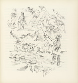 Oskar Kokoschka. Reed Fishing (Reed beim Angeln) (plate, folio 11) from Ann Eliza Reed. 1952