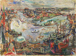 Oskar Kokoschka. Port of Hamburg. 1951