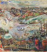 Oskar Kokoschka. Port of Hamburg. 1951