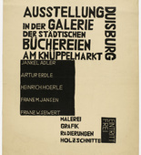 Unknown Designer. Duisburg Exhibition (Ausstellung Duisberg). n.d.