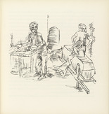Oskar Kokoschka. Ann Eliza Rises up out of the Coffin (Ann Eliza richtet sich aus dem Sarg auf) (plate, folio 13) from Ann Eliza Reed. 1952