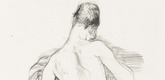 Hans Meid. Seated Female Nude from Behind (Sitzender weiblicher Rückenakt). 1920