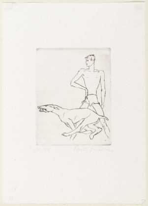 Renée Sintenis. Boy with Dog (Junge mit Hund). (c. 1923)