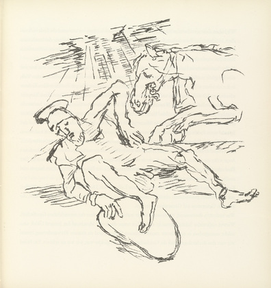 Oskar Kokoschka. Dying Warrior (Sterbender Krieger) (plate, folio 18) from Ann Eliza Reed. 1952