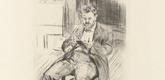 Max Slevogt. Self-Portrait,Etching in the Studio (Selbstbildnis, im Atelier radierend). (1911, published 1912)