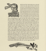 Gerhard Marcks. Eagle in a Nest (Adler auf dem Nest III) and Fox with Young Eagle (Fuchs mit Adlerjungen) (in-text plates, page 18) from Tierfabeln des Aesop (Aesop's Fables). (1950, print executed 1949-50)