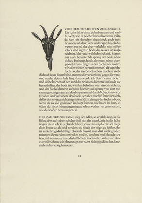 Gerhard Marcks. Head of a Goat (Kopf eines Ziegenbocks) (in-text plate, page 22) from Tierfabeln des Aesop (Aesop's Fables). (1950, print executed 1949-50)