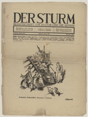 Bohuslav Kokoschka. Staircase (Stiegenhaus) (in-text plate, title page) from the periodical Der Sturm. Wochenschrift für Kultur und Künste, vol. 8, no. 1 (April 1917). 1917