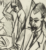 Ernst Ludwig Kirchner , Berlin. Gewecke and Erna (Gewecke und Erna). (1913)