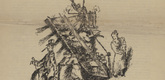Bohuslav Kokoschka. Staircase (Stiegenhaus) (in-text plate, title page) from the periodical Der Sturm. Wochenschrift für Kultur und Künste, vol. 8, no. 1 (April 1917). 1917