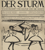 Ernst Ludwig Kirchner. Varieté (in-text plate, title page) from the periodical Der Sturm. Wochenschrift für Kultur und Künste, vol. 2, no. 71 (Aug 1911). 1911