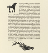Gerhard Marcks. Horse (Pferd) and Stag's Head (Hirschkopf) (in-text plates, page 27) from Tierfabeln des Aesop (Aesop's Fables). (1950, print executed 1949-50)