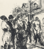 Max Beckmann. Ulrikus Street in Hamburg (Ulrikusstrasse in Hamburg). (1912), dated 1913