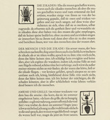 Gerhard Marcks. Cicada (Zikade) and Ant (Ameise) (in-text plates, page 28) from Tierfabeln des Aesop (Aesop's Fables). (1950, print executed 1949-50)