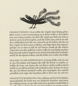 Gerhard Marcks. Crow with Peacock Feathers (Krähe mit Pfauenfedern) (in-text plate (page 29) from Tierfabeln des Aesop (Aesop's Fables). (1950, print executed 1949-50)