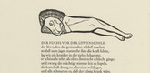 Gerhard Marcks. Reclining Lion (Liegender Löwe) and Fox (Fuchs) (in-text plates, page 30) from Tierfabeln des Aesop (Aesop's Fables). (1950, print executed 1949-50)