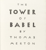 Gerhard Marcks. The Tower of Babel. 1957 (prints executed 1956-1957)