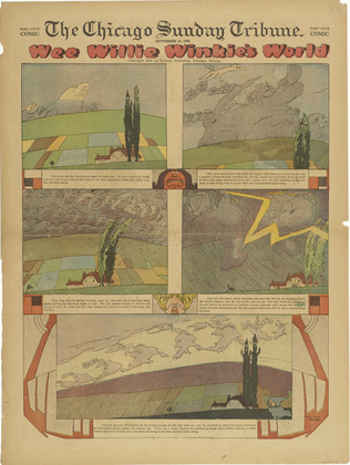 Lyonel Feininger. Wee Willie Winkie's World from The Chicago Sunday Tribune. September 23, 1906