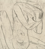 Wilhelm Lehmbruck. Cowering Woman III (Kauernde III). (1914?, printed 1920)
