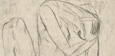 Wilhelm Lehmbruck. Cowering Woman III (Kauernde III). (1914?, printed 1920)
