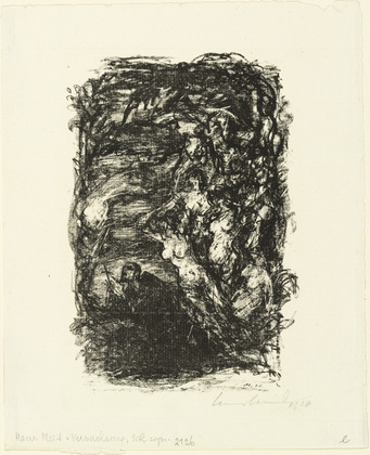 Hans Meid. Temptation of St. Anthony (Versuchung des heiligen Antonius) from the illustrated book Es nahet gen den Tag. 1918