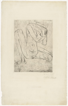 Wilhelm Lehmbruck. Cowering Woman III (Kauernde III). (1914?, printed 1920)